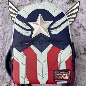 Loungefly- Marvel Falcon Captain America Mini Backpack